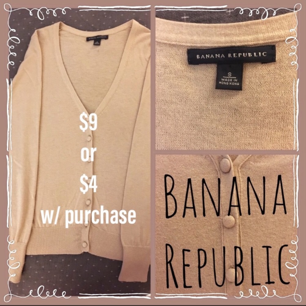 *Banana Republic* Cream Cardigan Sweater Women